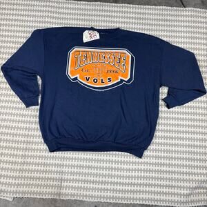 Vintage 90s Tennessee Volunteers Vols Crewneck Sweatshirt Navy Blue 3XL New